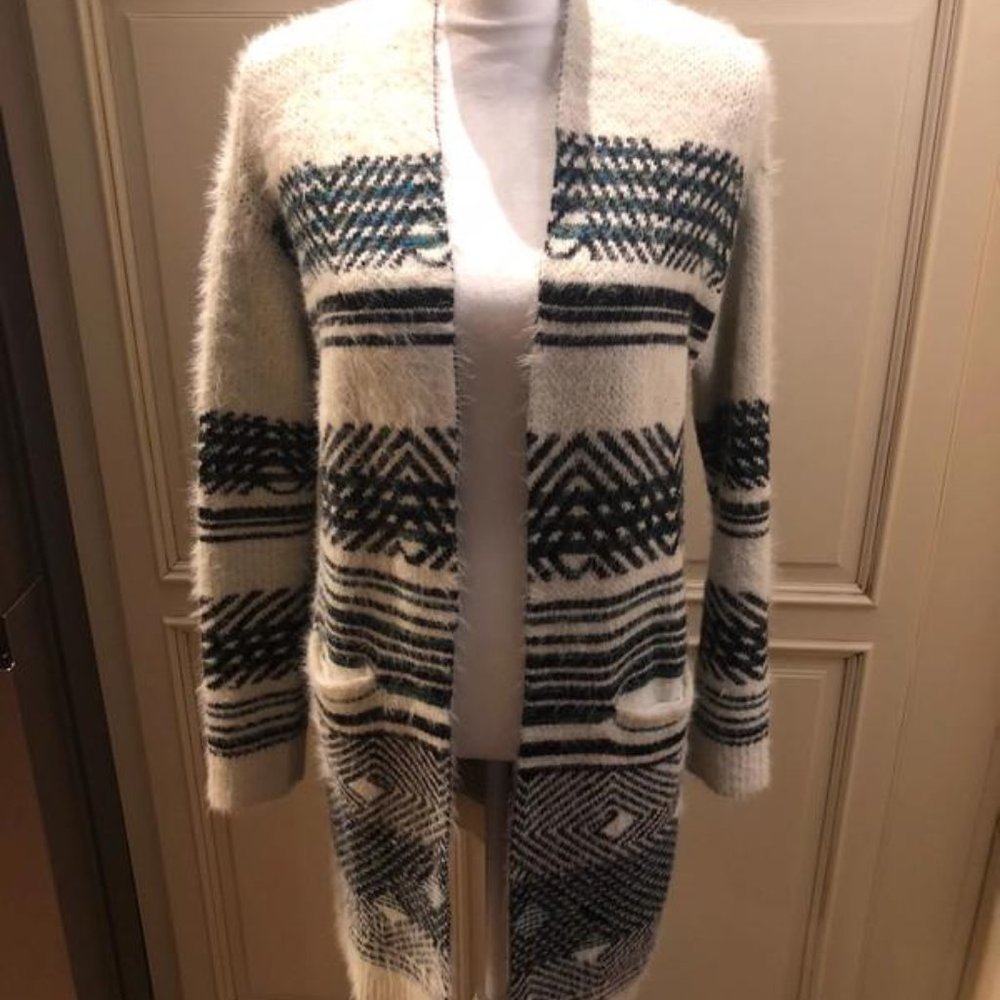 Black and Cream Cardigan by Maurices Size Small